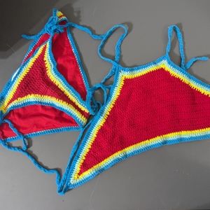 Hobie Colorful Crochet Bikini Set
